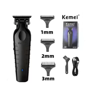 CORTADORA PATILLERA TRIMMER RECARGABLE USB TRANSBORDER BARBER MARCA KEMEI MODELO KM-2299 ó AF-3019