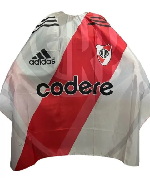 PEINADOR * CAPA DE CORTE DE TELA SIRE ESTAMPADA CUELLO SILVER CON GANCHO MODELO RIVER C1002