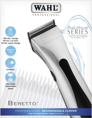 CORTADORA RECARGABLE MARCA WAHL BERETTO PROLITHIUM * MADE IN USA "LIQUIDACION"