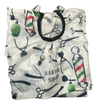 CAPA * PEINADOR MODELO BARBERSHOP FONDO BLANCO CON GANCHOS MF02 LFWB15 en internet