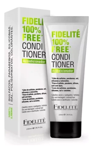 ACONDICIONADOR FREE PARABENOS, SULFATOS MARCA FIDELITE POR 230 ml.