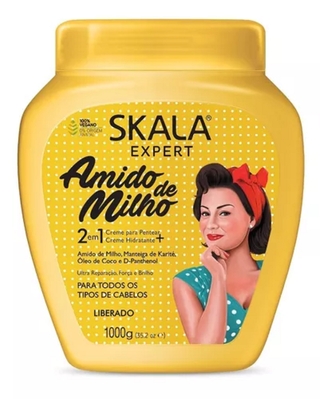 BAÑO DE CREMA / NUTRICION MARCA SKALA AMIDO DE MILHO VEGANO * POTE DE 1000 grs.