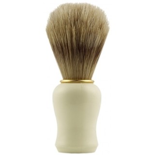 BROCHA PARA AFEITAR DE LUJO CON CERDAS NATURALES DE TEJON Y MANGO PLASTICO 3124