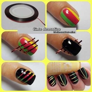 CINTA AUTOADHESIVA PARA DECORACION DE UÑAS POR 10 ROLLITOS (CH) en internet