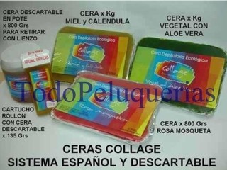CERA PARA DEPILACION USO PROFESIONAL DE MIEL Y CALENDULA MARCA COLLAGE POR 900 grs. 18485 - comprar online
