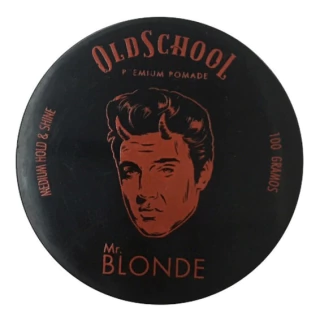CERA POMADA FUERTE BRILLANTE OLD SCHOOL PARA EL CABELLO Y BARBA MARCA MR. BLONDE POR 100 grs. *PRECIO SOLO PARA BARBERIAS Y DISTRIBUIDORES* - comprar online