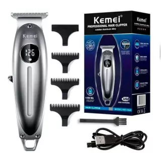 CORTADORA PATILLERA TRIMMER RECARGABLE USB MARCA KEMEI MODELO KM-1948 DIGITAL + ACCESORIOS (SA)