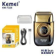 AFEITADORA SHAVER INALAMBRICA RECARGABLE USB MARCA KEMEI MODELO KM-T228 CON 7500RPM - tienda online