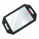 ESPEJO BANDEJA IRROMPIBLE BORDE DE GOMA NEGRO MODELO HS59039 ó M-1027 (42 x 26 cm)
