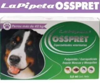PIPETA PARA PERROS DE 21 A 40 Kg MARCA OSSPRET PULGICIDA GARRAPATICIDA REPELENTE DE MOSCAS Y MOSQUITOS - tienda online