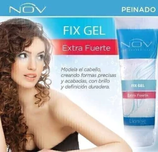 GEL EXTRA FUERTE EFECTO HUMEDO LINEA FIX MARCA NOV POMO POR 220 grs