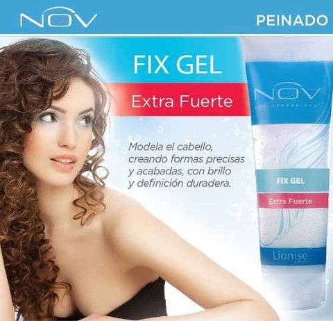GEL EXTRA FUERTE EFECTO HUMEDO LINEA FIX MARCA NOV POMO POR 220 grs