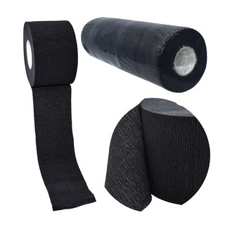 5 ROLLOS PAPEL PROTECTOR CUELLO NEGRO POR 500 SERVICIOS * BARBERIA - TODOPELUQUERIAS