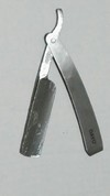 NAVAJA TRADICIONAL BARBERO HOJA ENTERA AFILABLE * MANGO METALICO MARCA DAYO MODELO N1548 en internet