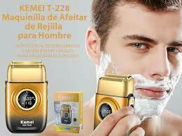 Imagen de AFEITADORA SHAVER INALAMBRICA RECARGABLE USB MARCA KEMEI MODELO KM-T228 CON 7500RPM