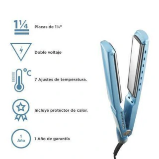 PLANCHA MARCA BABYLISS NANOTITANIUM CON 230°C TECH NANO TITANIUM 9091 XL PARA ALISADO PROGRESIVOS (BY) - TODOPELUQUERIAS