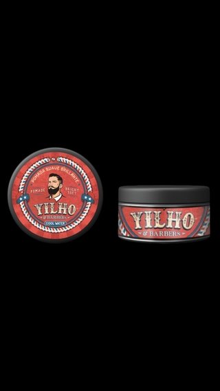 CERA POMADA SUAVE BRILLANTE COOL WATER PARA DEFINIR CABELLO Y BARBA MARCA YILHO POR 100 grs. * Barbero en internet
