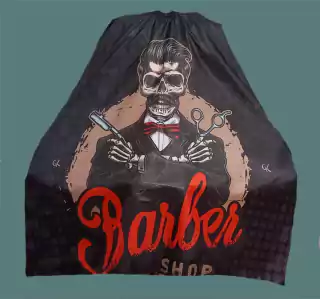 PEINADOR * CAPA DE CORTE DE TELA SIRE ESTAMPADA CUELLO SILVER CON GANCHO MODELO CALAVERA TRAJE C1002 - comprar online