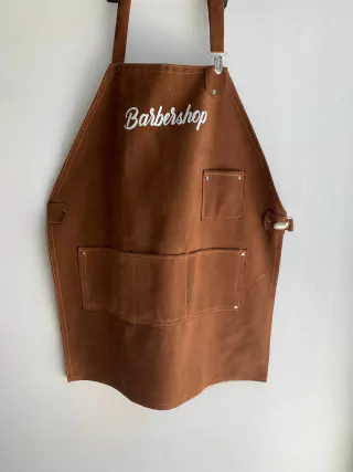 DELANTAL GAMUZA BARBERSHOP * PELUQUERIA / BARBERIA / BARBERO