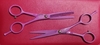 TIJERA PROFESIONAL DECORADA ROSADO DE PULIR DE 5,5 PULGADAS (3015)