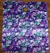 PEINADOR DE TELA ESTAMPADA GRANDE MODELO MUJERES MORADO CON GANCHOS (Codigo 1633) - comprar online