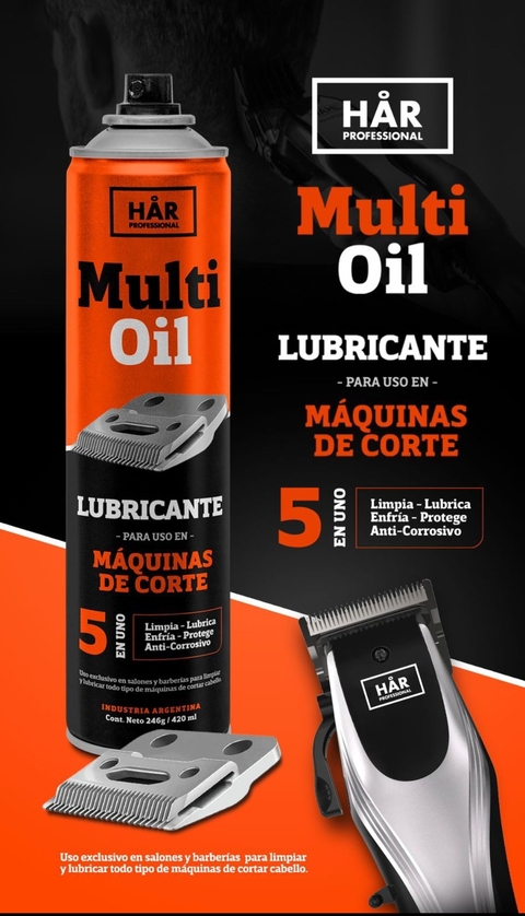 AEROSOL MARCA HAR 5 EN 1 DESINFECTANTE + LUBRICANTE + REFRIGERANTE / ENFRIANTE + LIMPIADOR + PREVIENE EL OXIDO PARA CUCHILLAS * PELUQUERIA BARBERIA