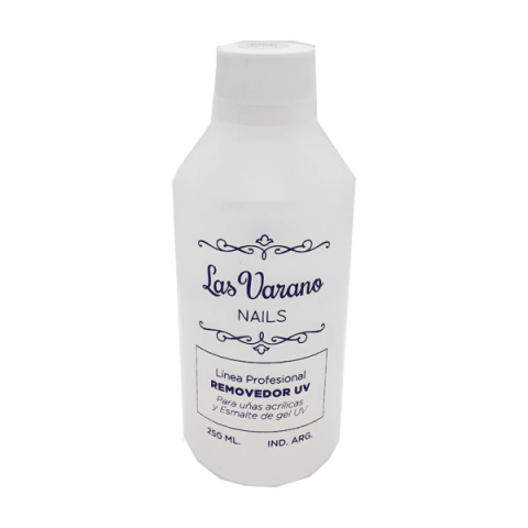 REMOVEDOR PARA ESMALTADO SEMIPERMANENTE MARCA LAS VARANO POR 250 ml. * R250