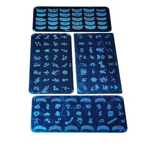 PLACA STAMPING METALICA GRANDE PARA DECORACION DE UÑAS DE 21 X 14 cm. aprox. (CH)