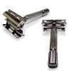 MAQUINA DE AFEITAR TRADICIONAL PLATEADA * UTILIZA REPUESTOS TIPO GILLETTE ESTANDAR MODELO 1050 - TODOPELUQUERIAS