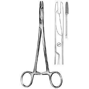 Pinza Porta Aguja OLSEN 14 Cm. Acero Quirurgico CIRUGIA