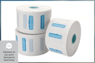 5 ROLLOS PAPEL PROTECTOR CUELLO BLANCO POR 500 SERVICIOS GENERICOS * BARBERIA PELUQUERIA TINTURA - tienda online