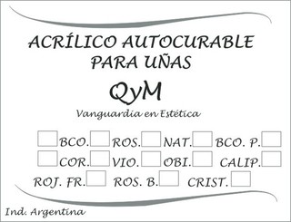 POLIMERO POLVO ACRILICO PARA CONSTRUIR UÑAS ACRILICAS MARCA QYM POR 1 Kg.