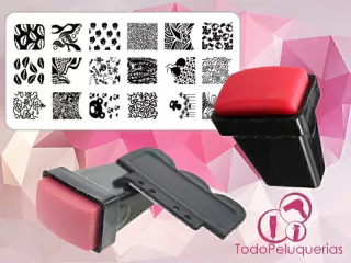 SELLO RECTANGULAR NAIL ART PARA PLACA STAMPING DECORACION DE UÑAS