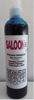 SHAMPOO MATIZADOR AZUL METILENO MARCA SALOON IN POR 250 ml. *LIQUIDACION*