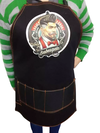 DELANTAL DE GABARDINA GRUESA NEGRA BARBERO * PELUQUERIA / BARBERIA - comprar online