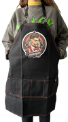 DELANTAL DE GABARDINA GRUESA NEGRA BARBERO * PELUQUERIA / BARBERIA