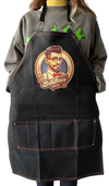 DELANTAL DE GABARDINA GRUESA NEGRA BARBERO * PELUQUERIA / BARBERIA - tienda online