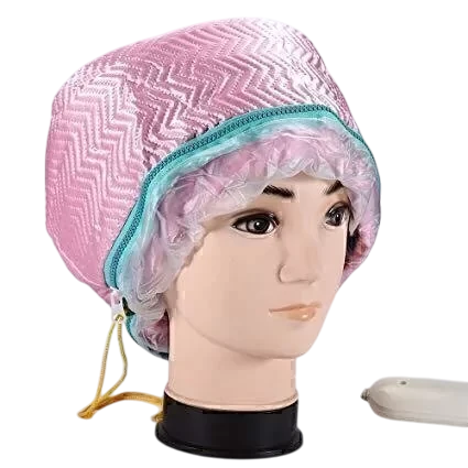 GORRO ELECTRICO TERMICO PREMIUM ACOLCHADO CON 2 TEMPERATURAS PARA BAÑO DE CREMA ó SHOCK QUERATINA * REEMPLAZA AL VAPORIZADOR DE CASCO