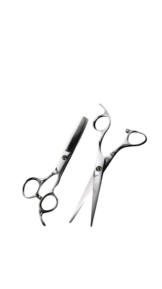 KIT V-124 MARCA VIGGO 7" TIJERA CORTE FILO NAVAJA 7" (V124) + TIJERA PULIR 6" (V101) + ESTUCHE