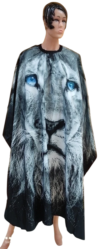 PEINADOR * CAPA DE CORTE GRANDE MODELO CAVALLI LEON 4059 CON GANCHOS METALICOS