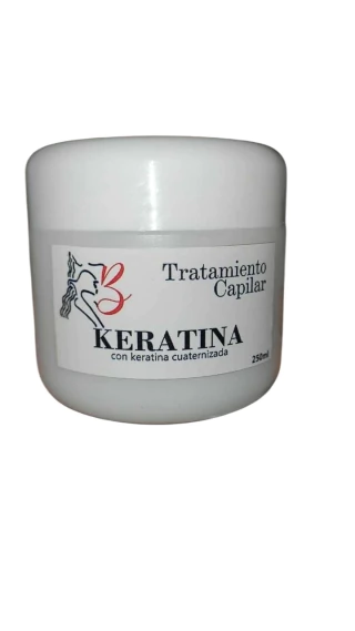 BAÑO DE CREMA DE KERATINA CON KERATINA CUATERNIZADA POR 250 Grs.