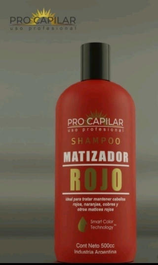 SHAMPOO MATIZADOR ROJO MARCA PRO CAPILAR POR 500 ml. PC24