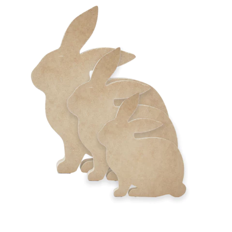 PAck Conejos Pascua 3 medidas en 18mm. (G)