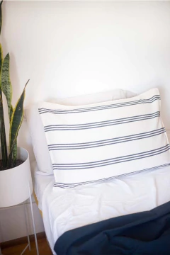 FUNDA DE ALMOHADA TUSOR RAYADO 50X70 - comprar online