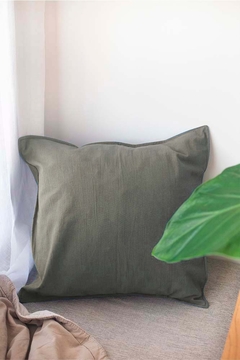 Funda de almohadon lienzo tusor 60x60 - tienda online