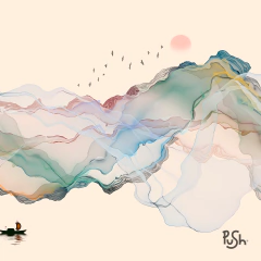 MURAL 053- ACUARELA - Push vinilos