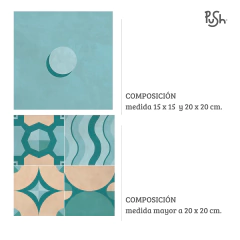 azulejos piso vinilico pack - 102 CLAROMECÓ - Push vinilos