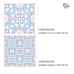 AZULEJOS 061 PISO - BOHO - Push vinilos