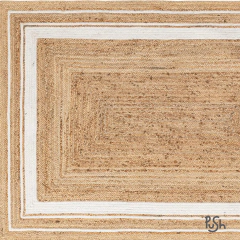 ALFOMBRA VINÍLICA 172 - YUTE Y BLANCO - Push vinilos