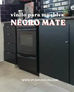 Vinilo Negro Mate Alacena y muebles